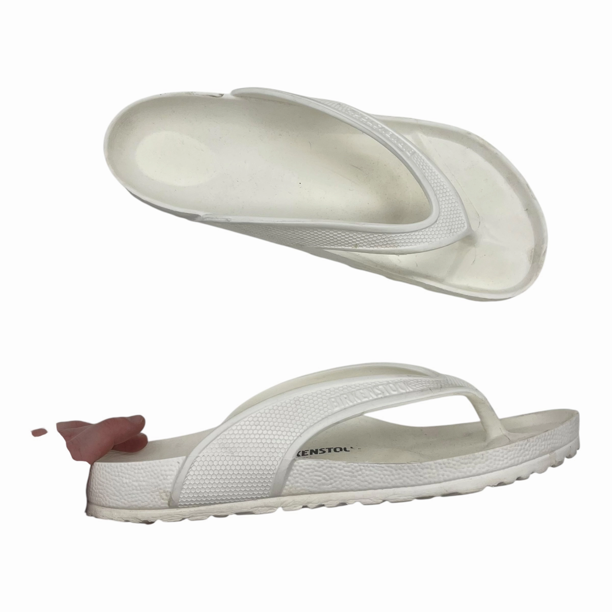Fat Face Flip Flops Sandals Flip Flops By Birkenstock In White, Size:10