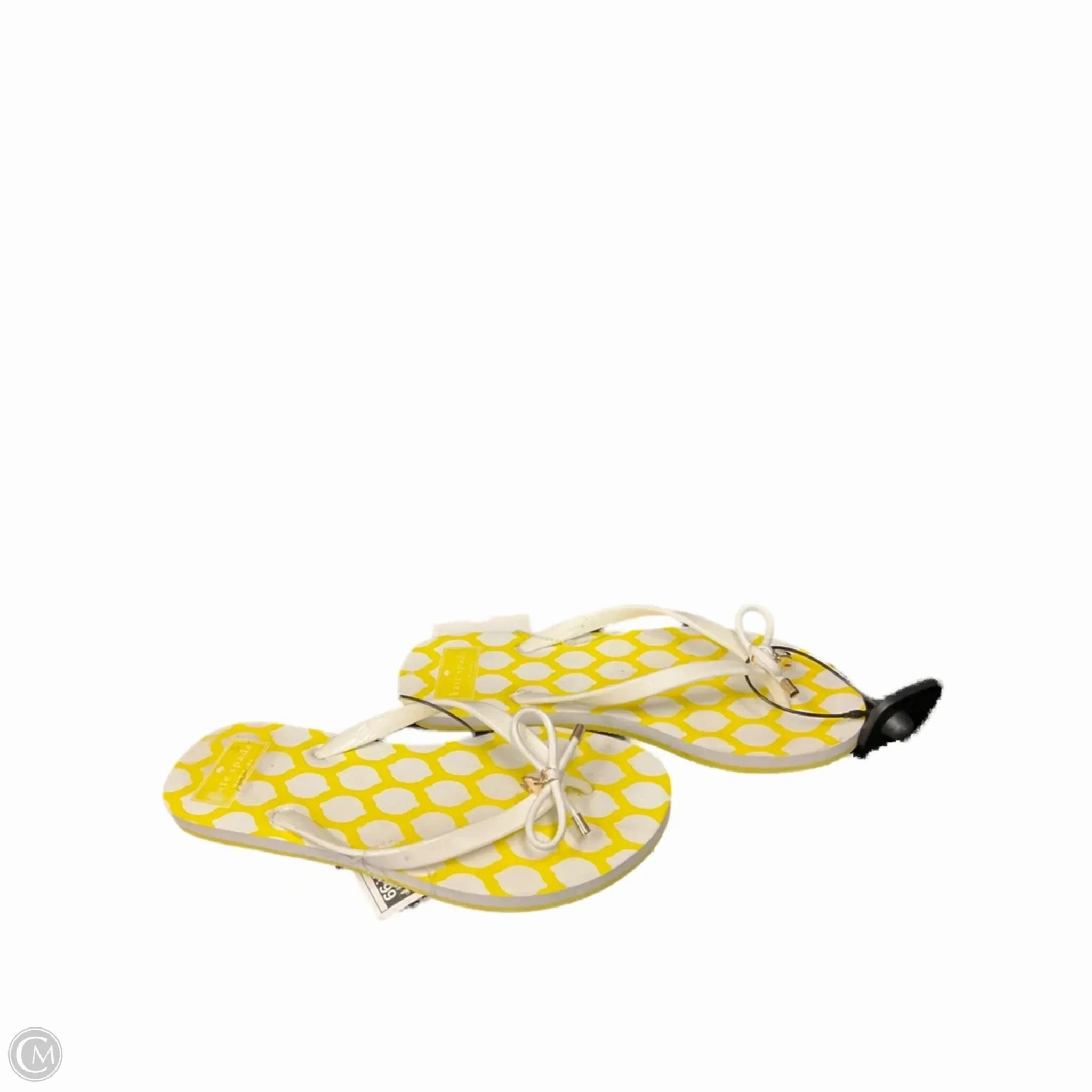 Sandals Flip Flops By Kate Spade In White & Yellow, Size: 7 Fitflop Flip Flops Sale