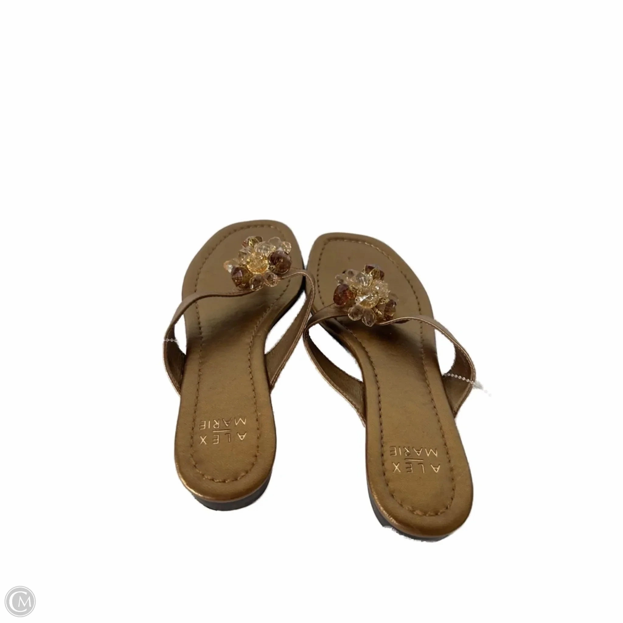 Sandals Flip Flops By Alex Marie In Gold, Size: 6 Flip Flop Tv Show