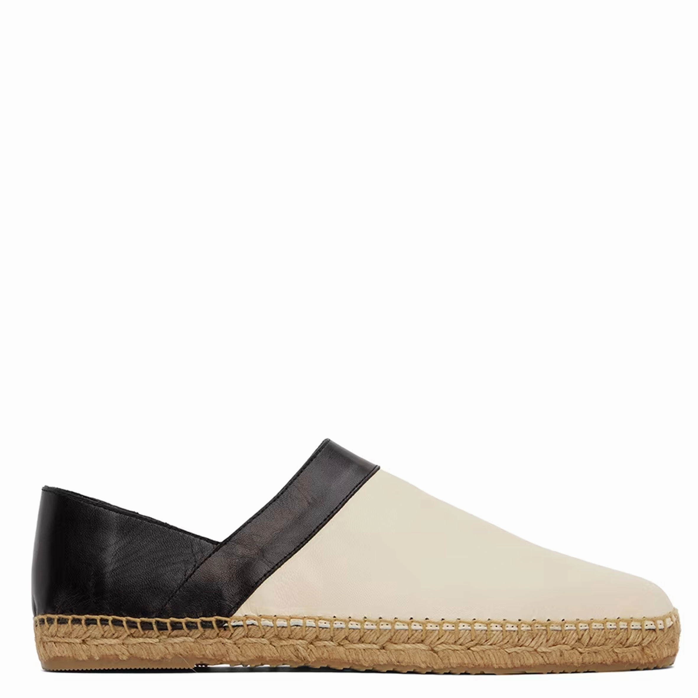 Chanel Open Toe Espadrilles Paneled Espadrilles, Beige/Black