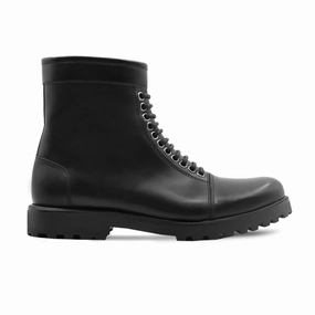 Param - Men's Black Calf Leather Boot Custom Made Boots