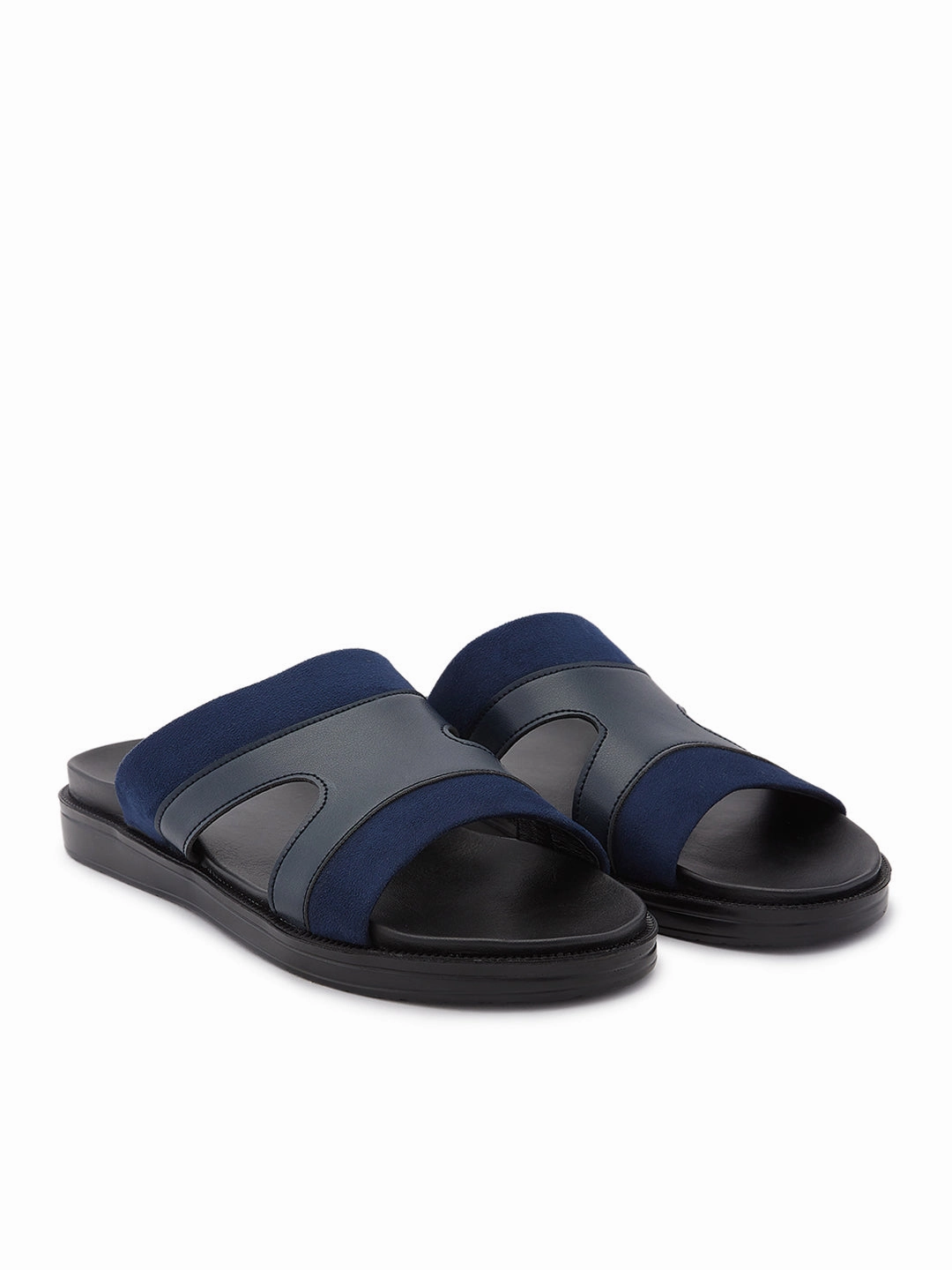 Regal Blue Men Smart Casual Suede Combo Sandals Sandals With Great Arch Support