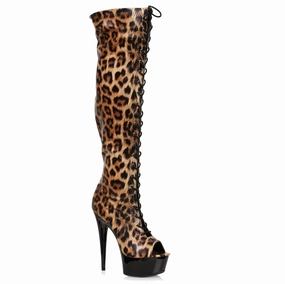 6" Peeptoe Thigh High Boot with Laces and Side Zipper (ES609-ZOELLE) Herman Survivor Steel Toe Boots