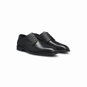 Lace Up Running Shoes Plain and structured Derby shoes in leather