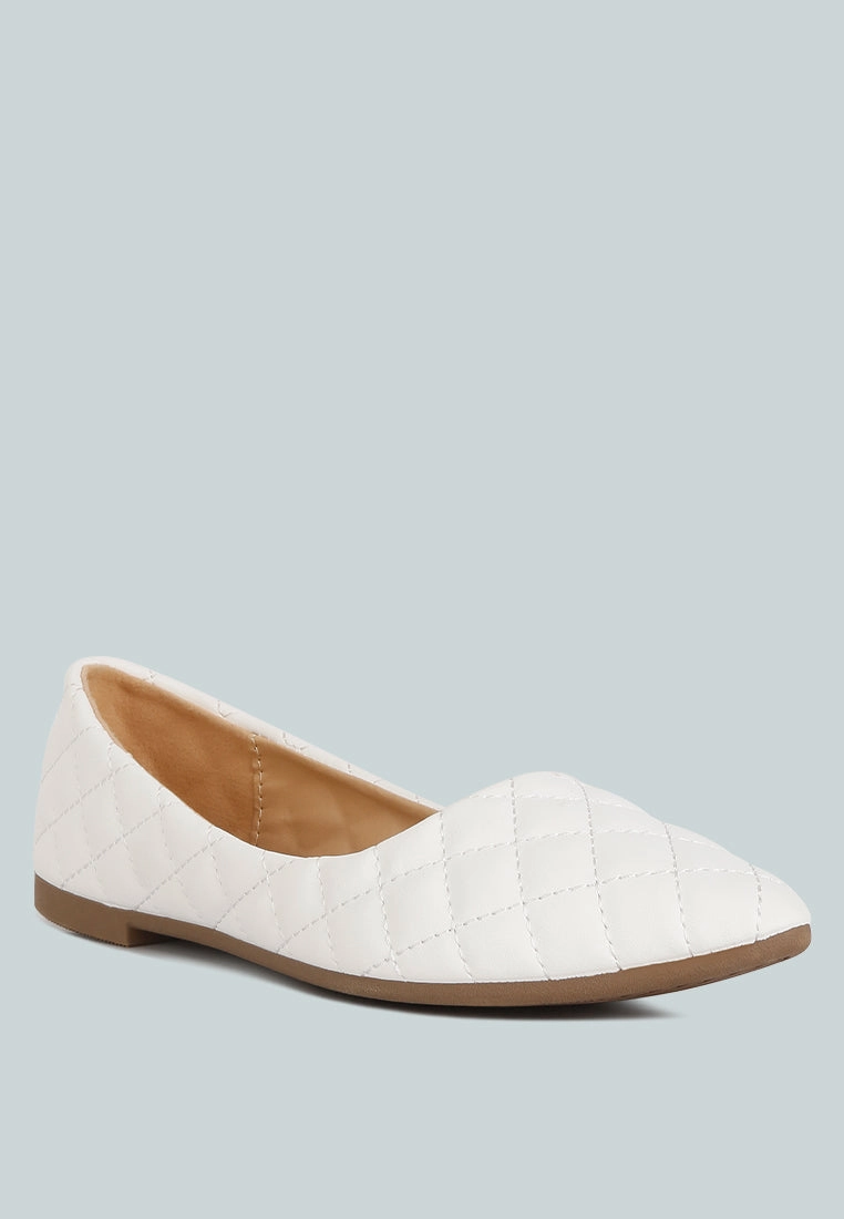 rikhani quilted detail ballet flats Flat Bottom Soccer Shoes