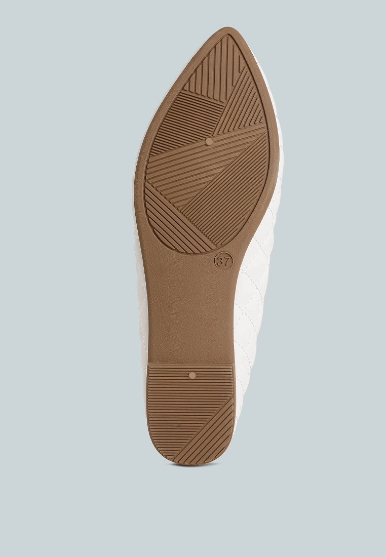 Jeans And Flat Shoes rikhani quilted detail ballet flats