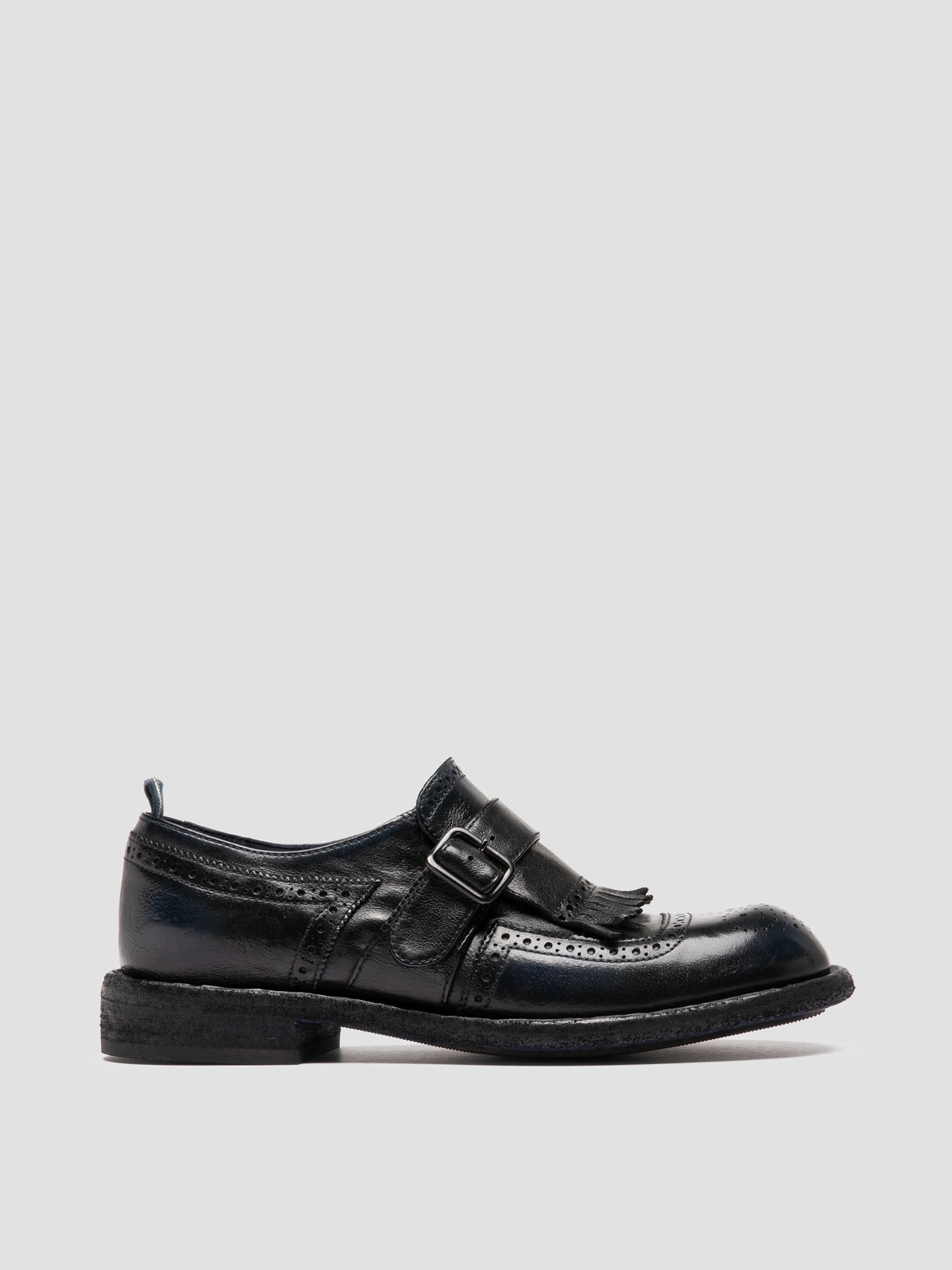RUGGED 111 - Navy Leather Monk Shoes Formal Shoes