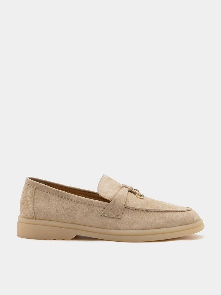 Python Skin Loafers Burberry Phoenix Knot Detail Suede Loafers