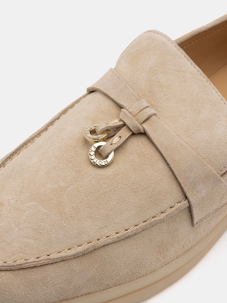 Chrome Heart Loafers Phoenix Knot Detail Suede Loafers