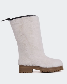 Chow Ice Faux Fur Audrick Nappa Leather Platform Chelsea Boots