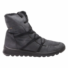 ARA Snow Boots Black Suede Womens UK 9 Jambu Snow Boots