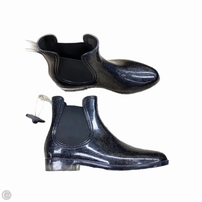 Burberry Chelsea Rain Boots Boots Rain By Inc In Black & Silver, Size: 11