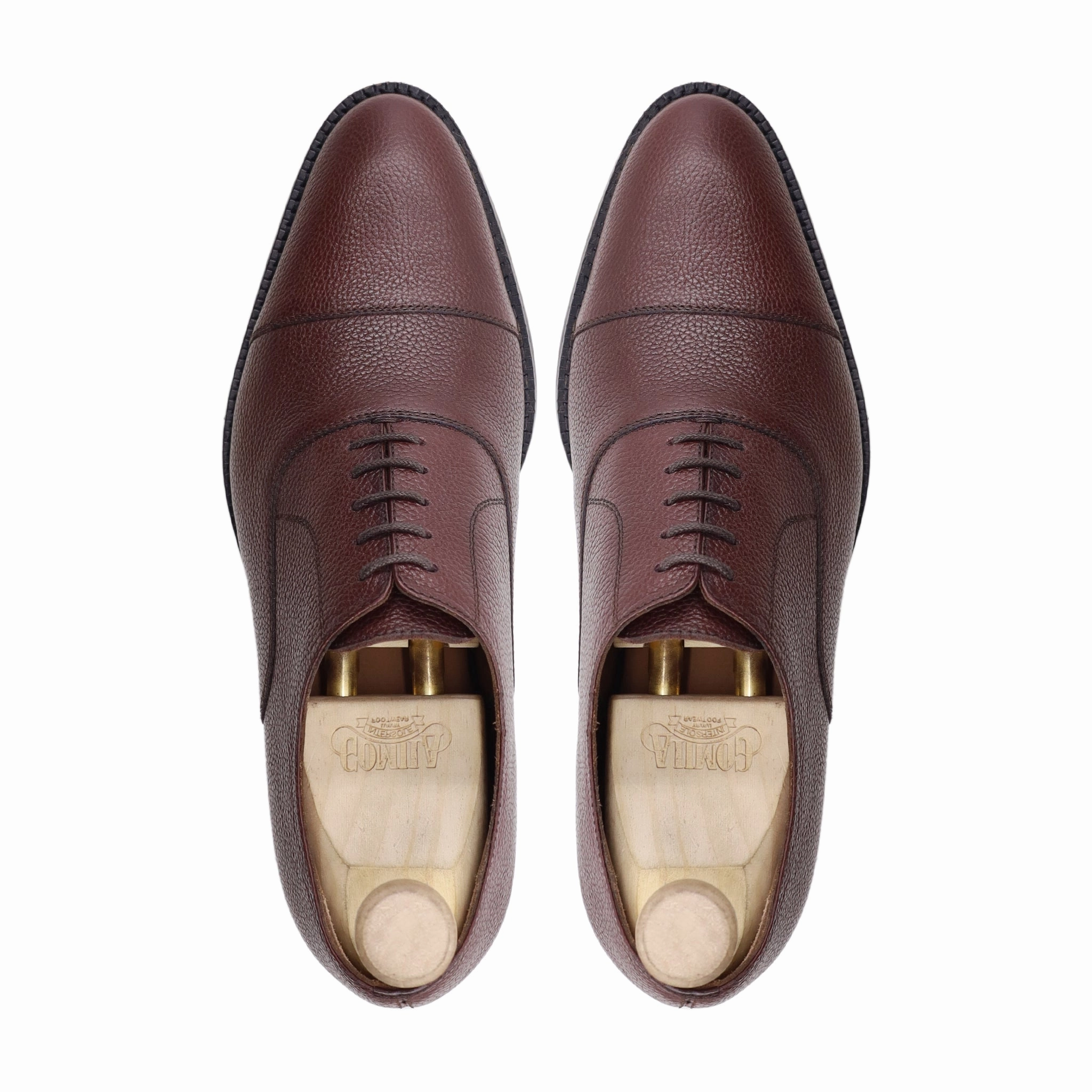 Balmoral Oxfords Plock - Men's Oxblood Pebble Grain Leather Oxford Shoe