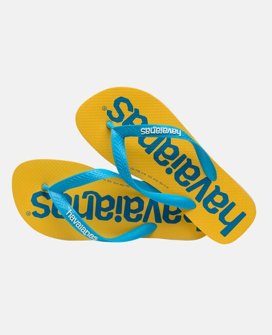 High Sole Flip Flops HAVAIANAS TOP LOGOMANIA 2 - BEIGE