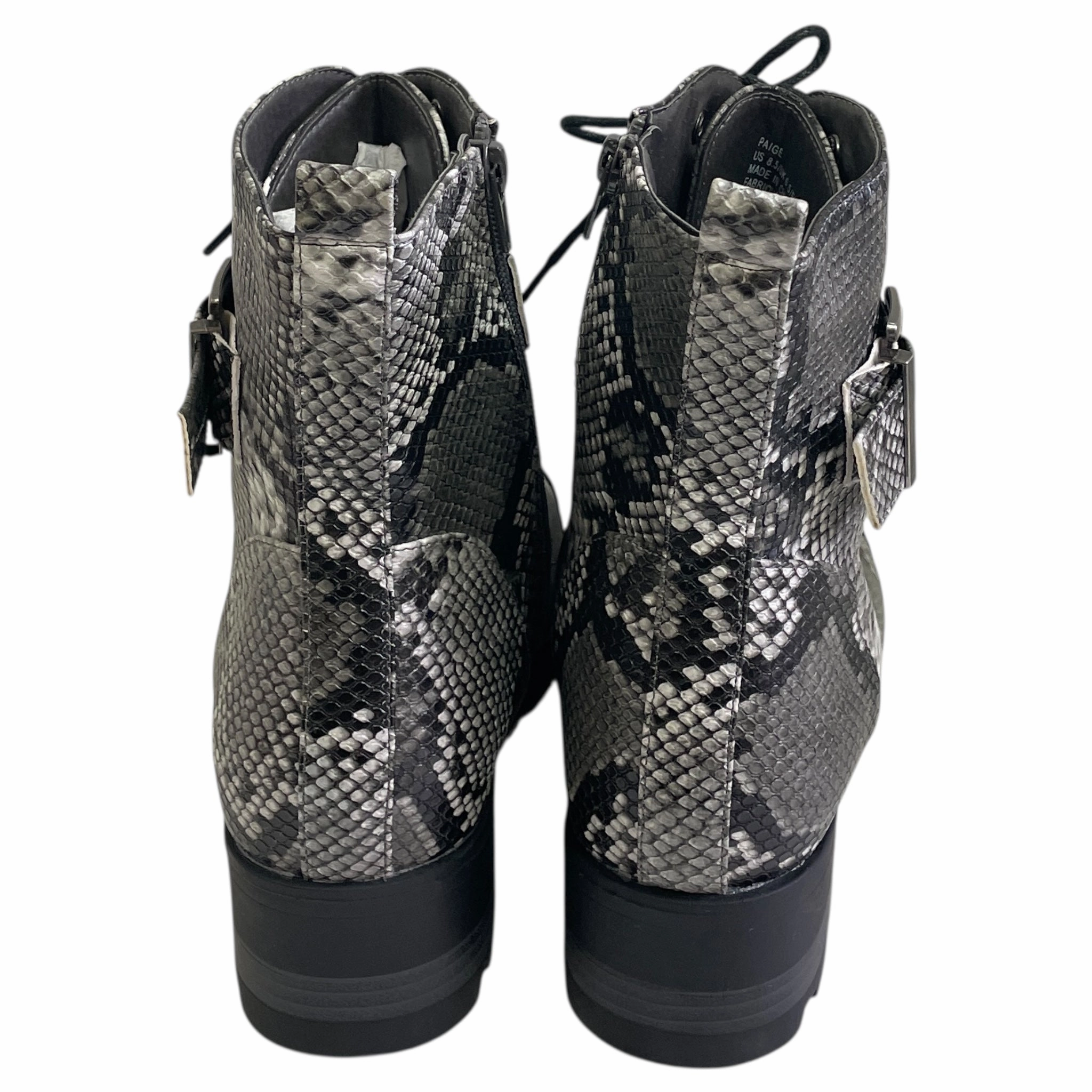 Boots Combat By Just Fab In Animal Print, Size:8.5 Platform Combat Boots Goth