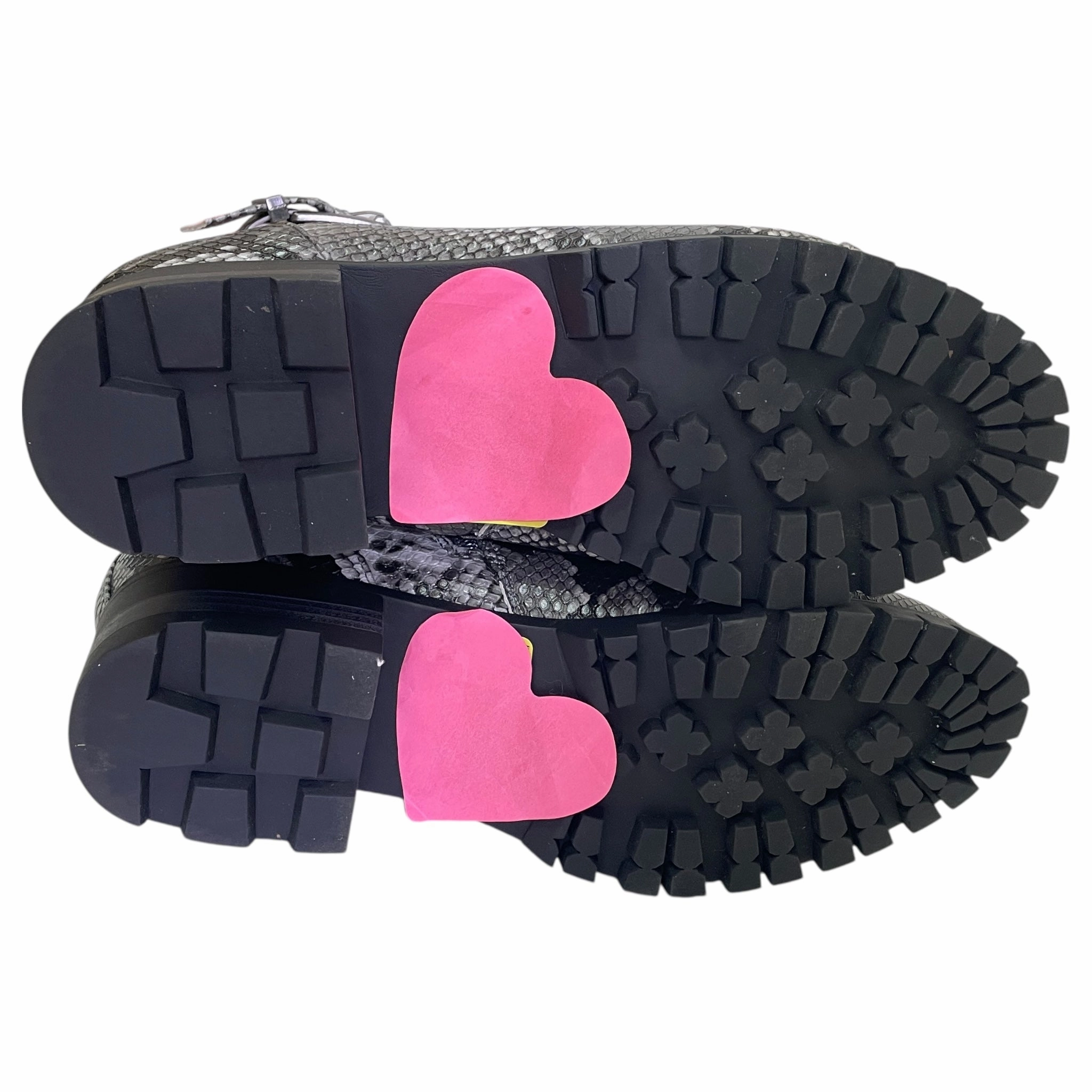 Clean Combat Boots Boots Combat By Just Fab In Animal Print, Size:8.5