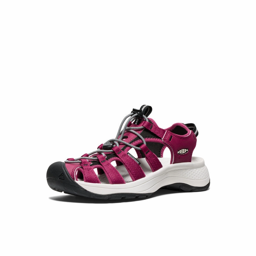 Women's Astoria West Sandal  |  Beaujolais/Star White Carbon Plated Trail Running Shoes