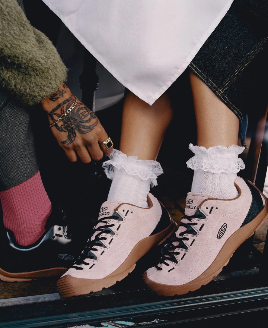 Men's Jasper Sneaker x Highsnobiety  |  Pink/Gum Climbing Shoes By Foot Shape