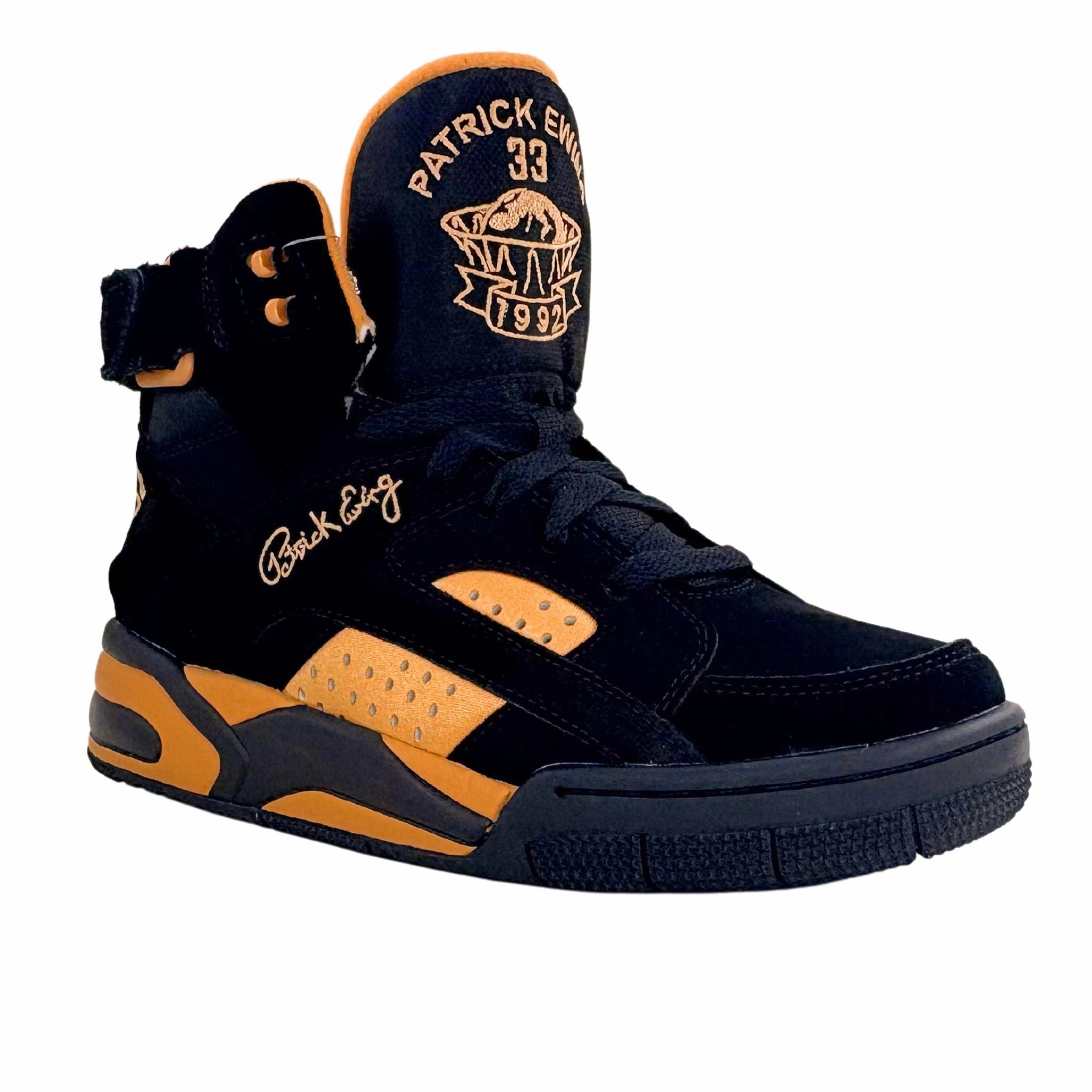 Curry Two Basketball Shoes Patrick Ewing Athletics Men's 1BM00143-040 ECLIPSE Black Gold Basketball Shoes