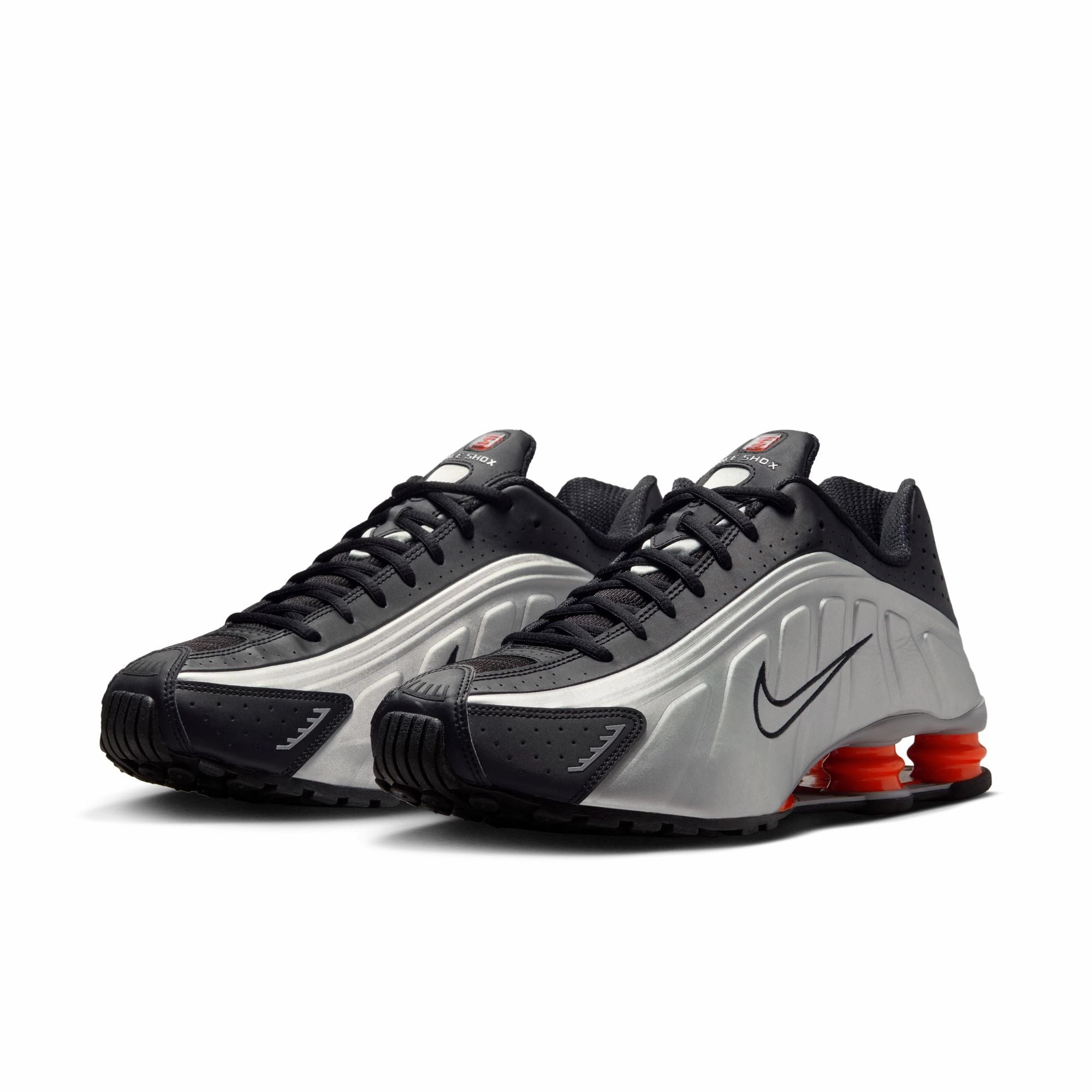 Nike High Top Volleyball Shoes Nike Shox R4 Men's Shoes Color: Metallic Silver/metallic Silver-black Style: HQ1988-002