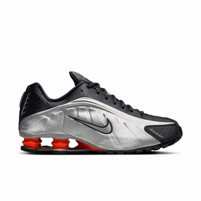 Nike Shox R4 Men's Shoes Color: Metallic Silver/metallic Silver-black Style: HQ1988-002 Nike React Road Running Shoes