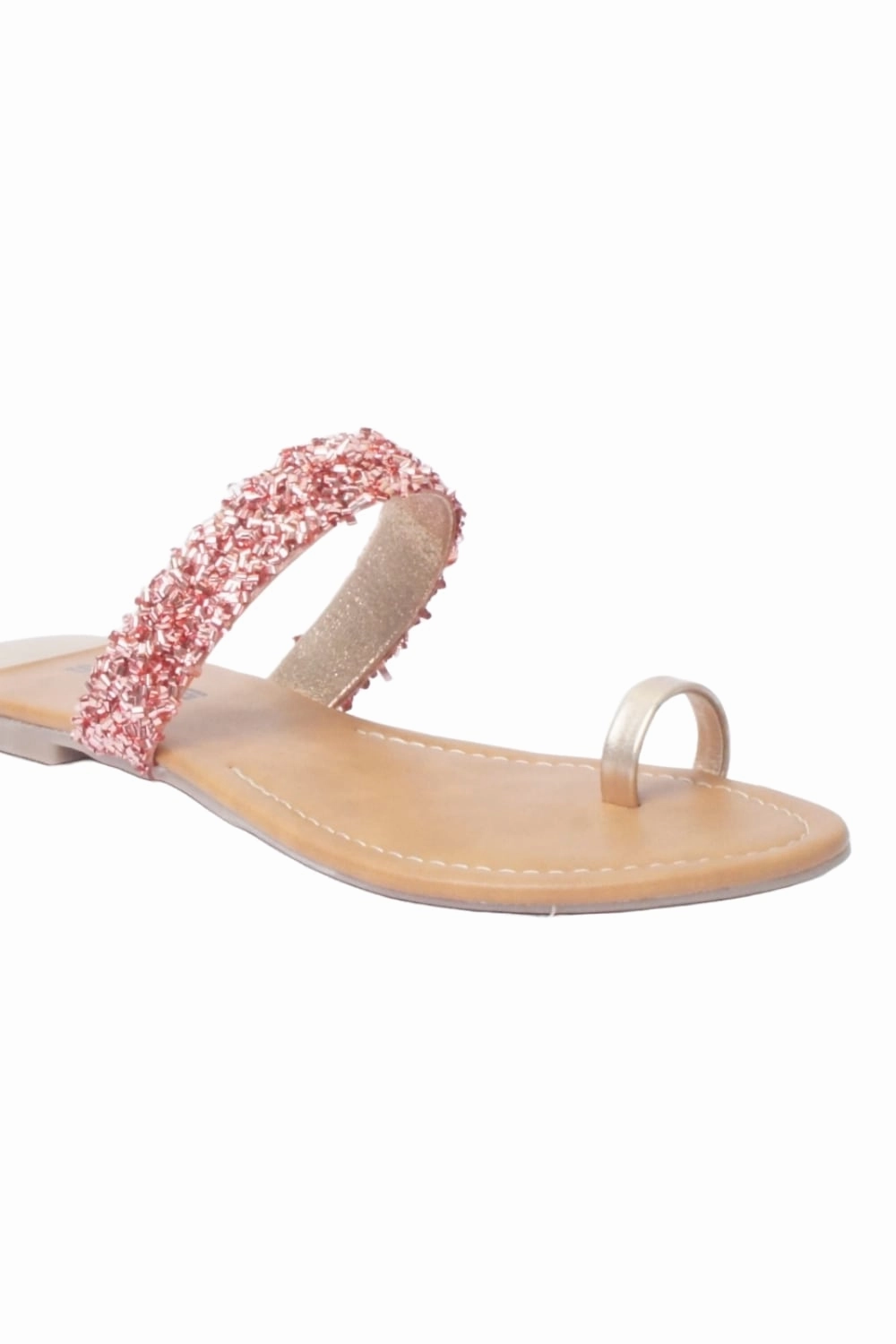 SOLES Rose Gold Flat Sandals Sandals Comfortable Walking