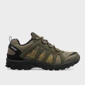 Walking Boots Or Trail Shoes Hi-Tec Mens Warrior Outdoor Shoes Olive