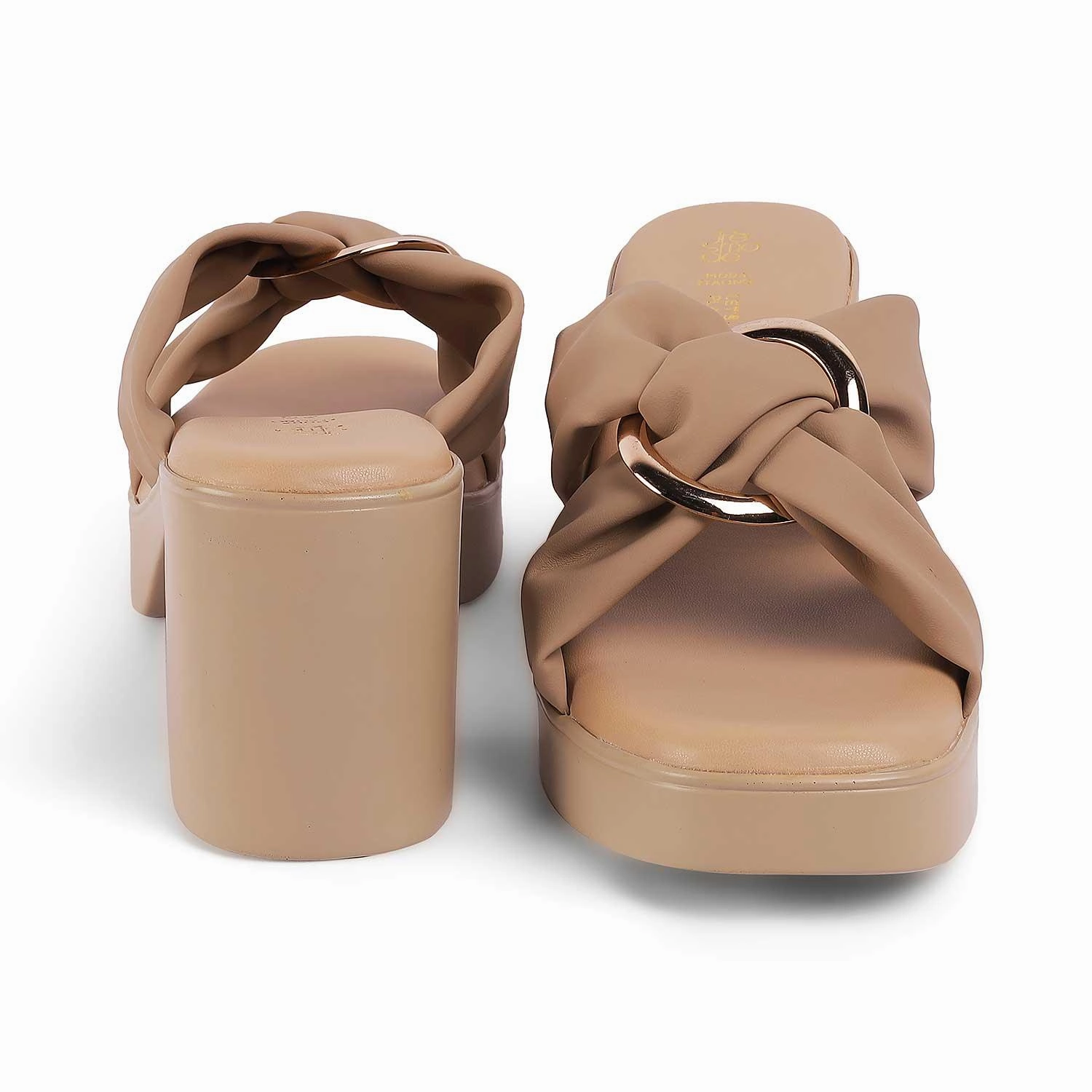 Catherine Malandrino Sandals Tresmode Molin Beige Women's Dress Block Heel Sandals