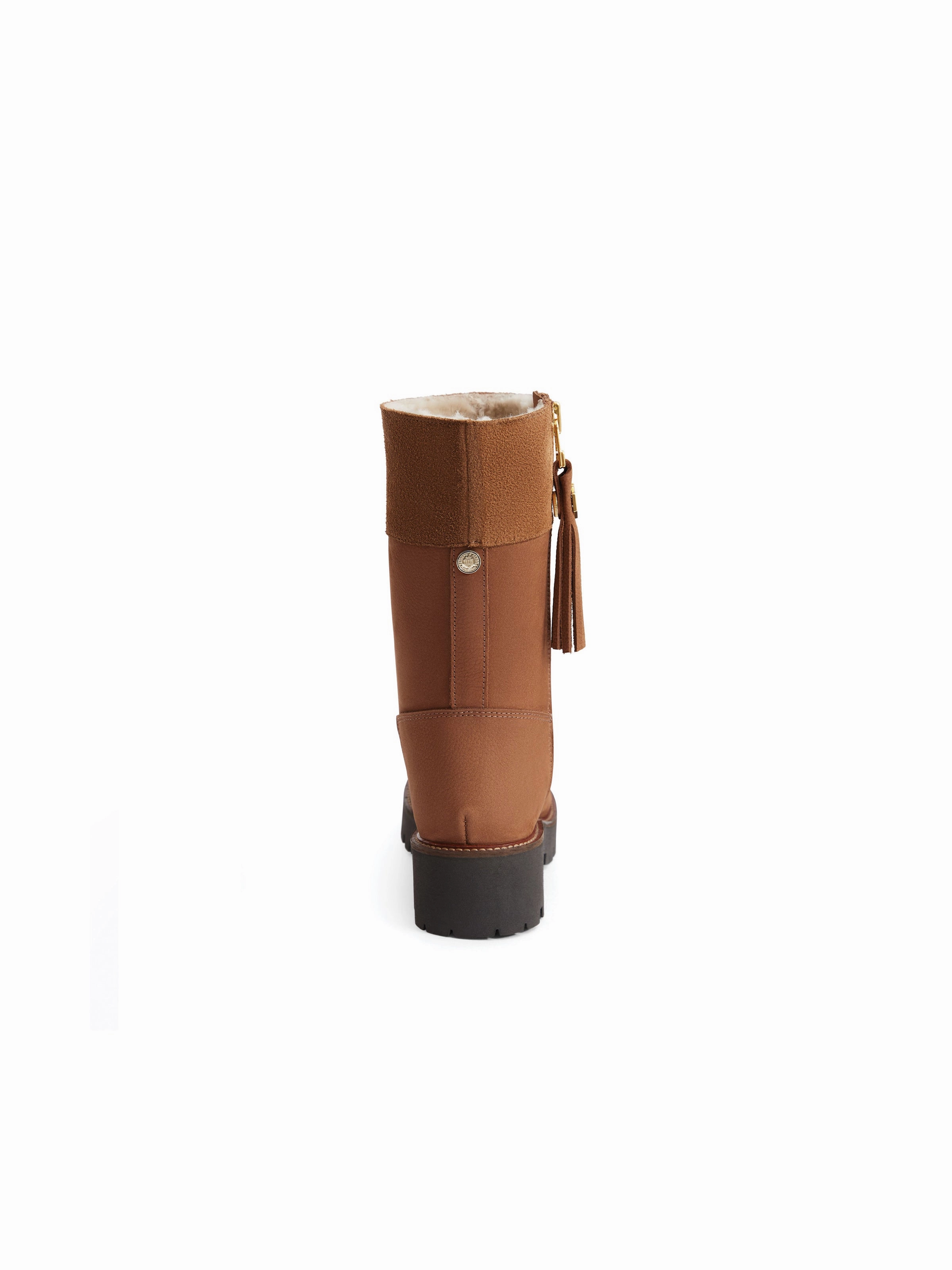 Shearling Lined Paris - Cognac Nubuck Cheap Combat Boots Under 20 Dollars