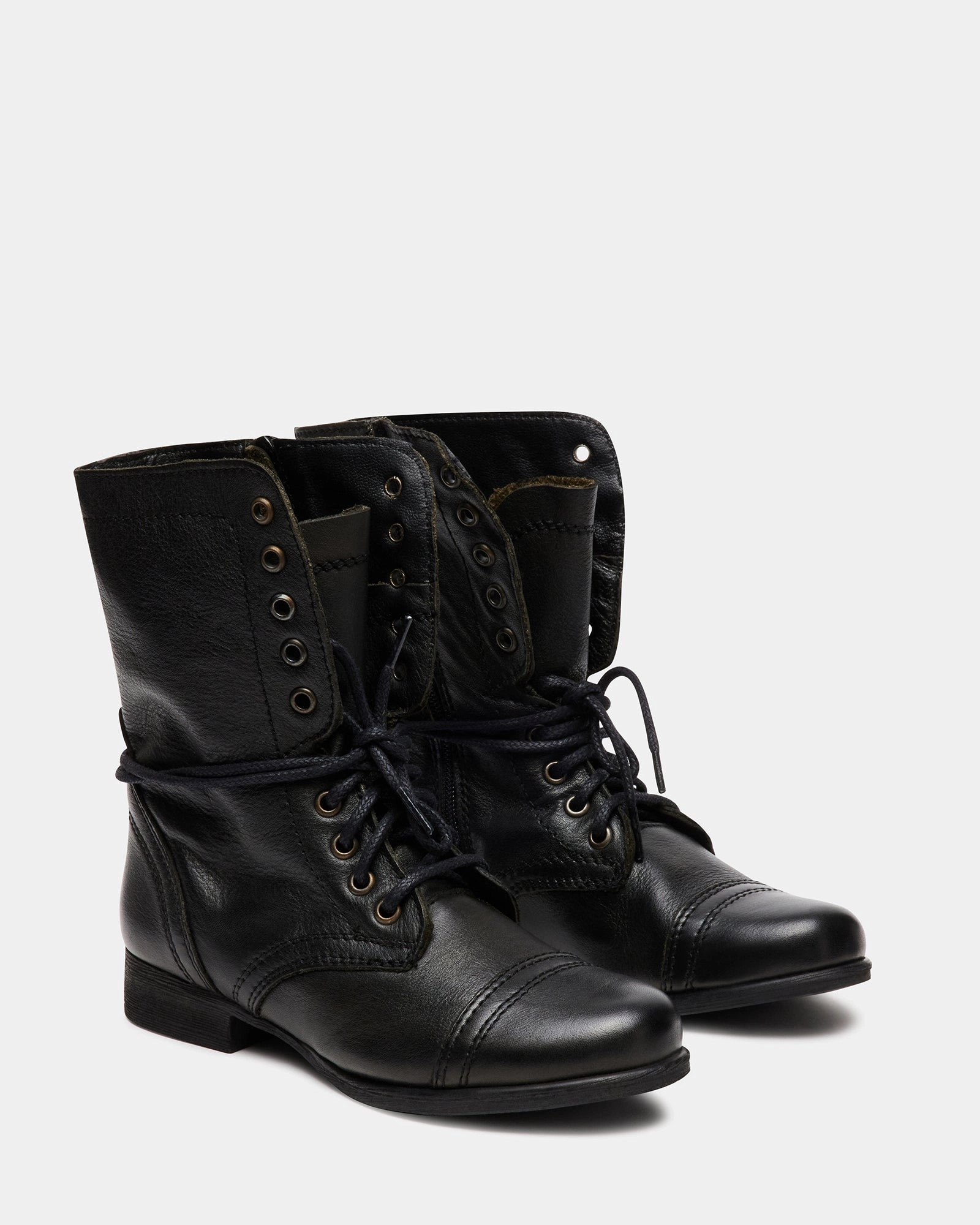 TROOPA BLACK LEATHER - SM REBOOTED Dance Combat Boots