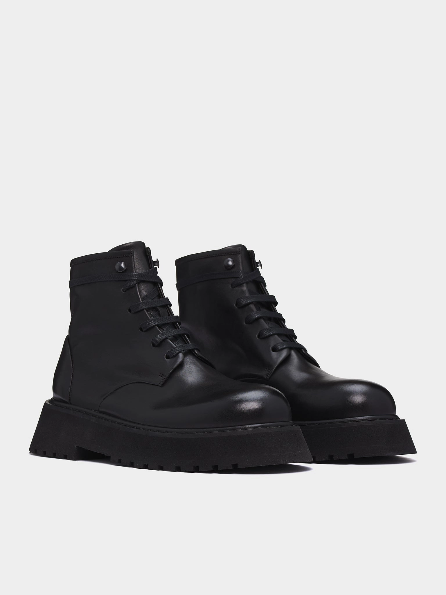 Platform Chunky Boots Micarro Lace-Up Ankle Boots (MM4186-P011-666-BLACK)