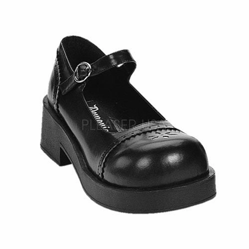 DEMONIA CRUX-07 Black Pu Platform Mary Jane Mary Jane Type Shoes By Sugar