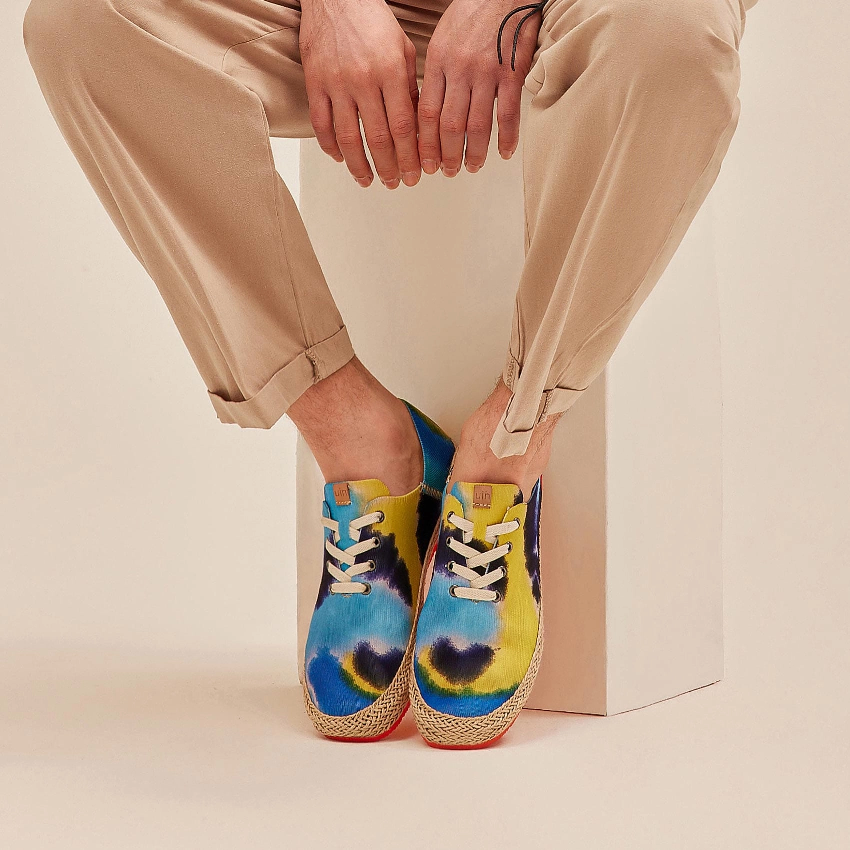 Brushstrokes Waves Formentera I Men Chanel Espadrilles Size 38