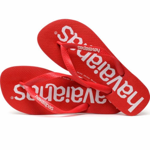 Strange Flip Flops TOP LOGOMANIA - RUBY RED