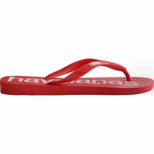 TOP LOGOMANIA - RUBY RED Green Archies Flip Flops