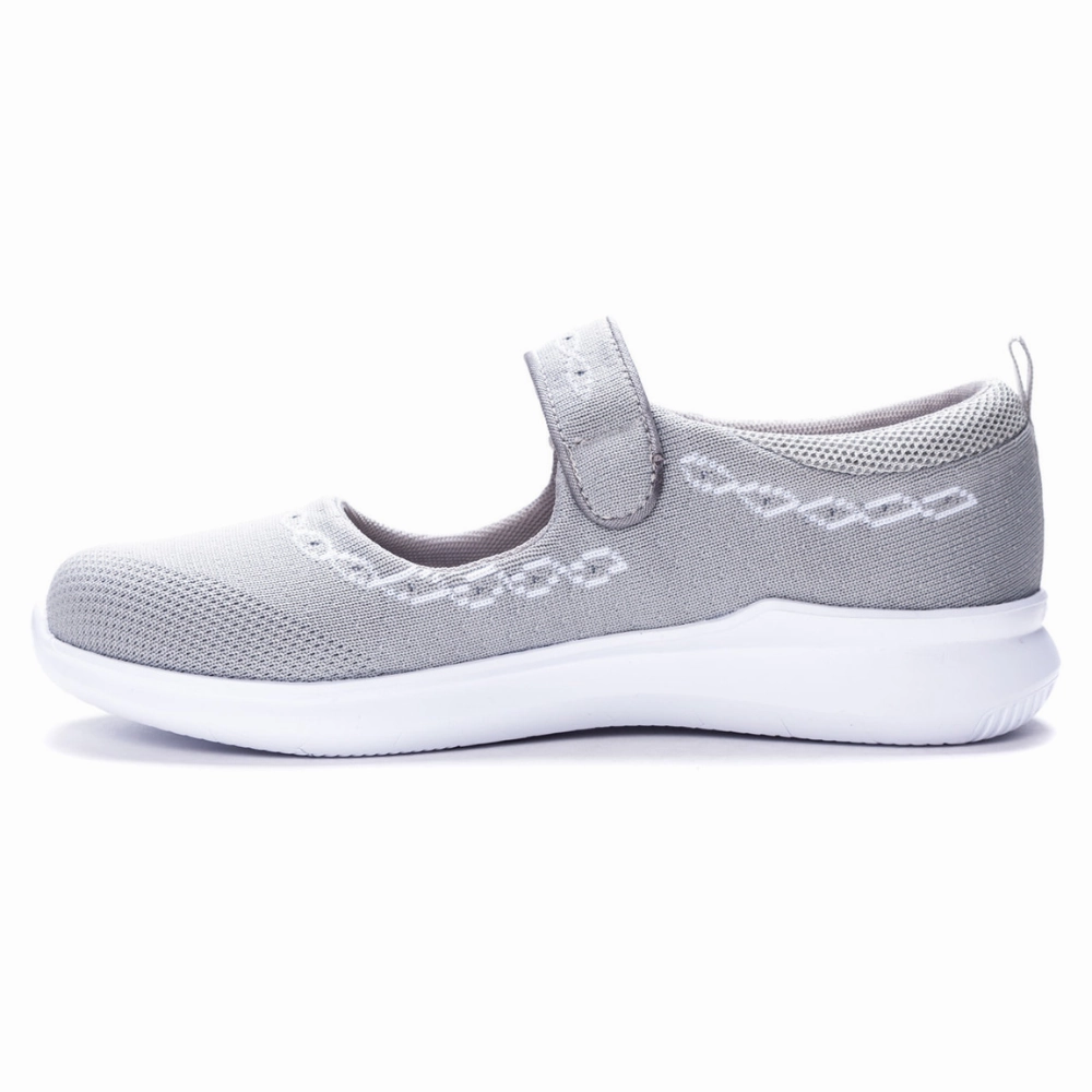 Naot Mary Jane Shoes Propet TravelBound Light Grey Mary Jane (Women's)