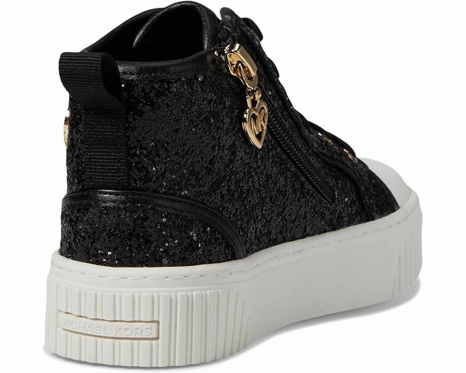 Michael Kors Skate Split Sneakers Girls  Black Glitter Platform Shoes KHD2320 Ecco Leather Sneakers