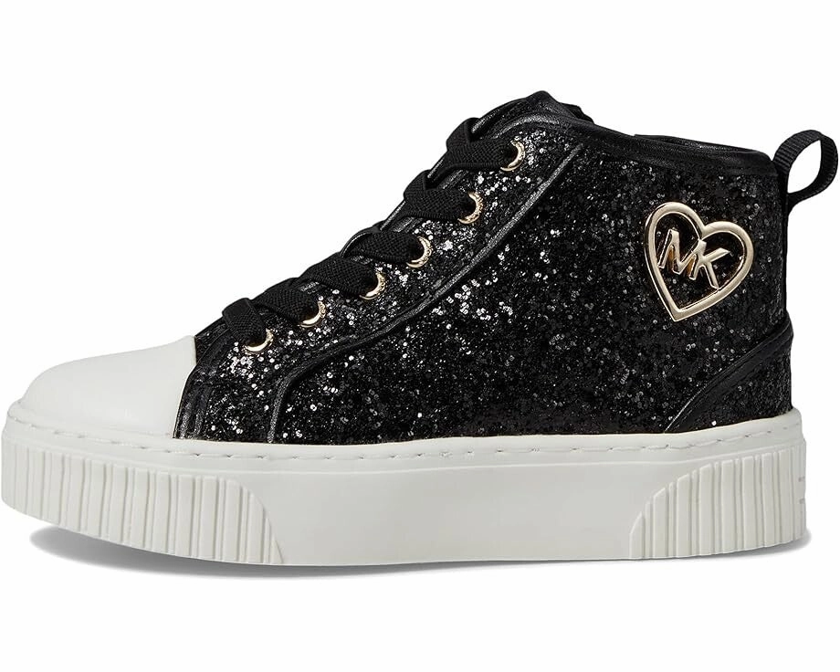 Silver Sneakers Near Me With Pool Michael Kors Skate Split Sneakers Girls  Black Glitter Platform Shoes KHD2320