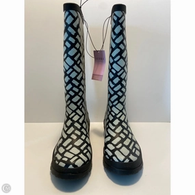 Boots Rain By Serra In Black & White, Size: 8 Chooka Lined Rain Boot