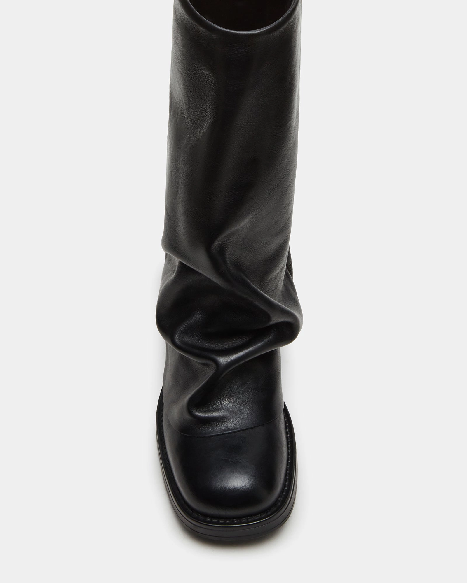 Rough Out Cowboy Boots BENTON BLACK LEATHER