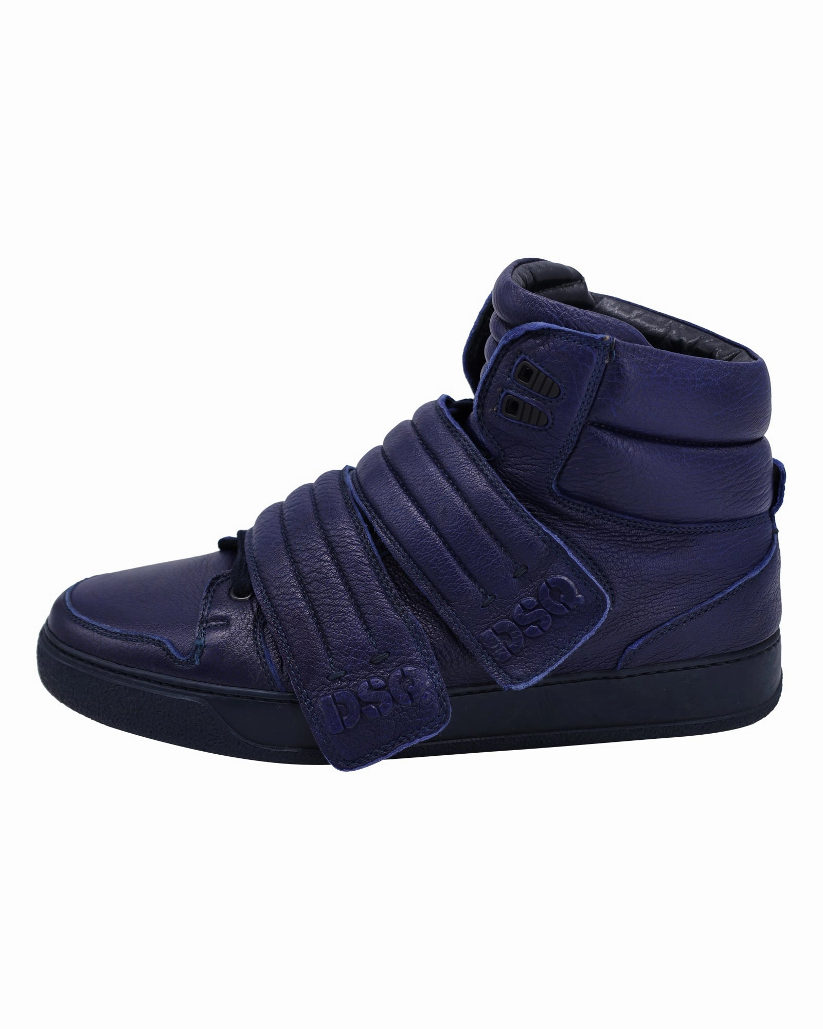 Anthem Cross Sneakers Dsquared2 Capra High-Top Sneakers in Navy Blue Leather