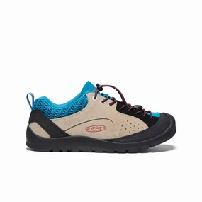Intermediate Indoor Rock Climbing Shoes Women's Jasper Rocks Sneaker  |  Safari/Fjord Blue