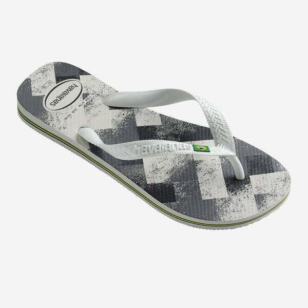 HAVAIANAS BRASIL FRESH - WHITE.WHITE.GREY Preppy Flip Flops