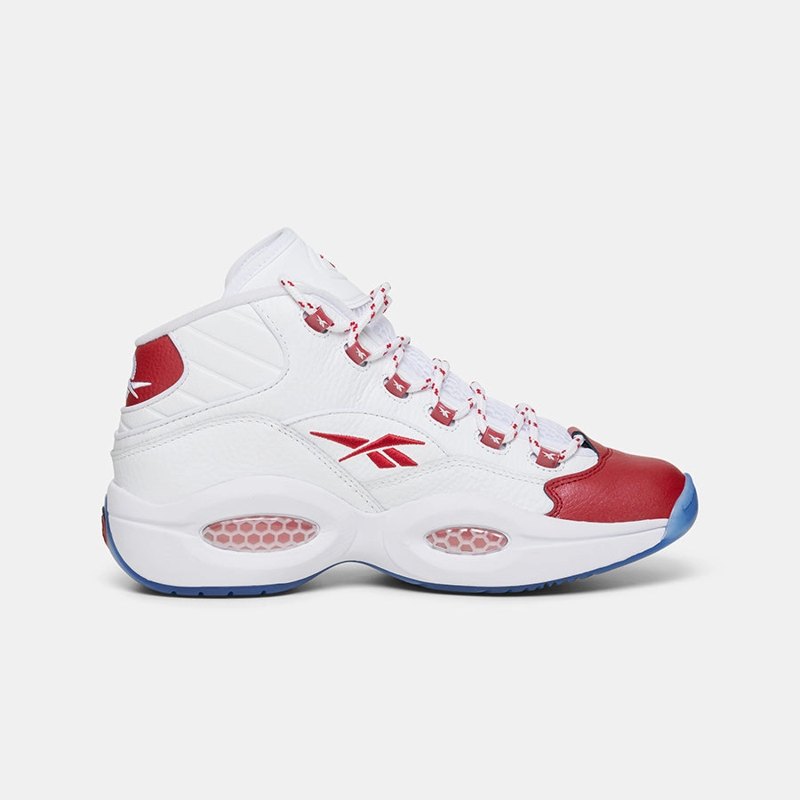 Question Mid White/Vector Red/White Ice Trae Basketball Shoes