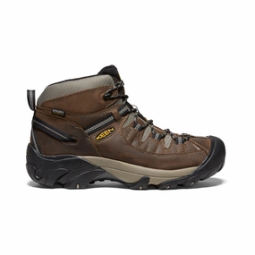 Twisted X Hiking Boots Men's Targhee II Mid Waterproof Hiking Boots  |  Shitake/Brindle