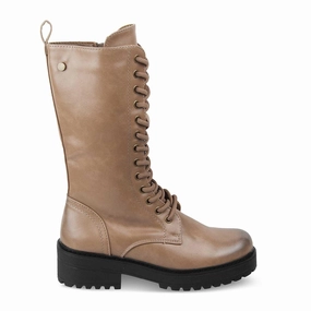 Wide Calf Suede Boots The White Tan Women's Knee-length Boots Tresmode