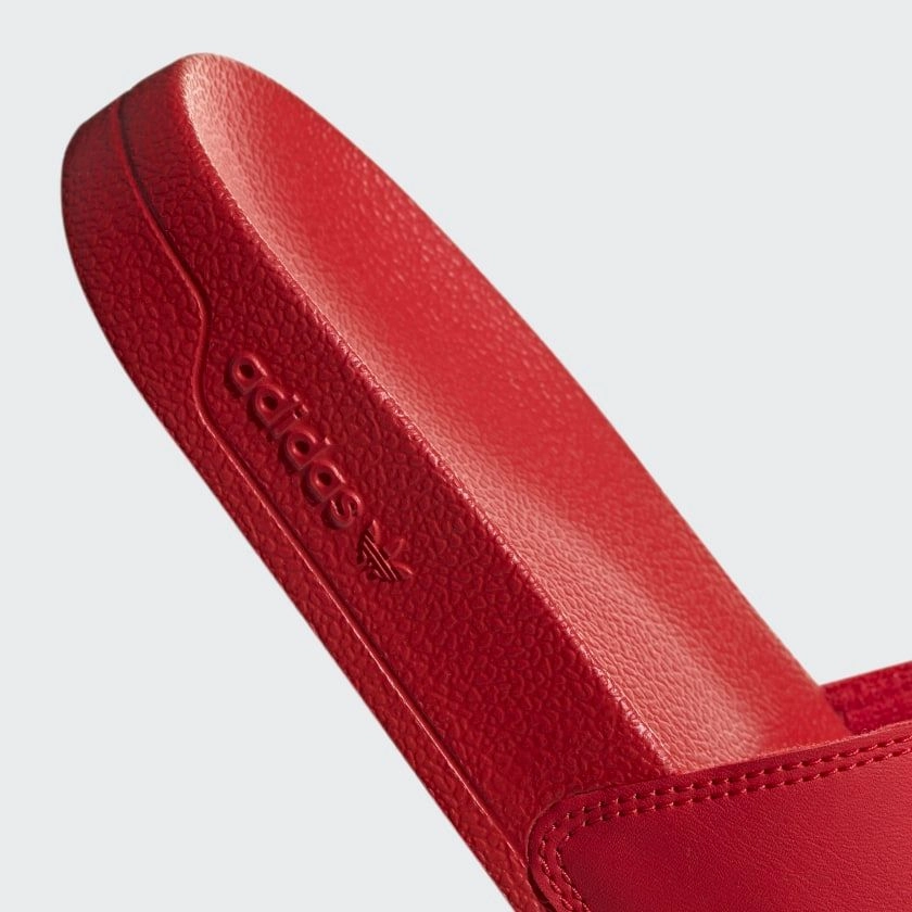 Adidas Adilette Lite Slides - Scarlet Red / Cloud White Mia Slippers