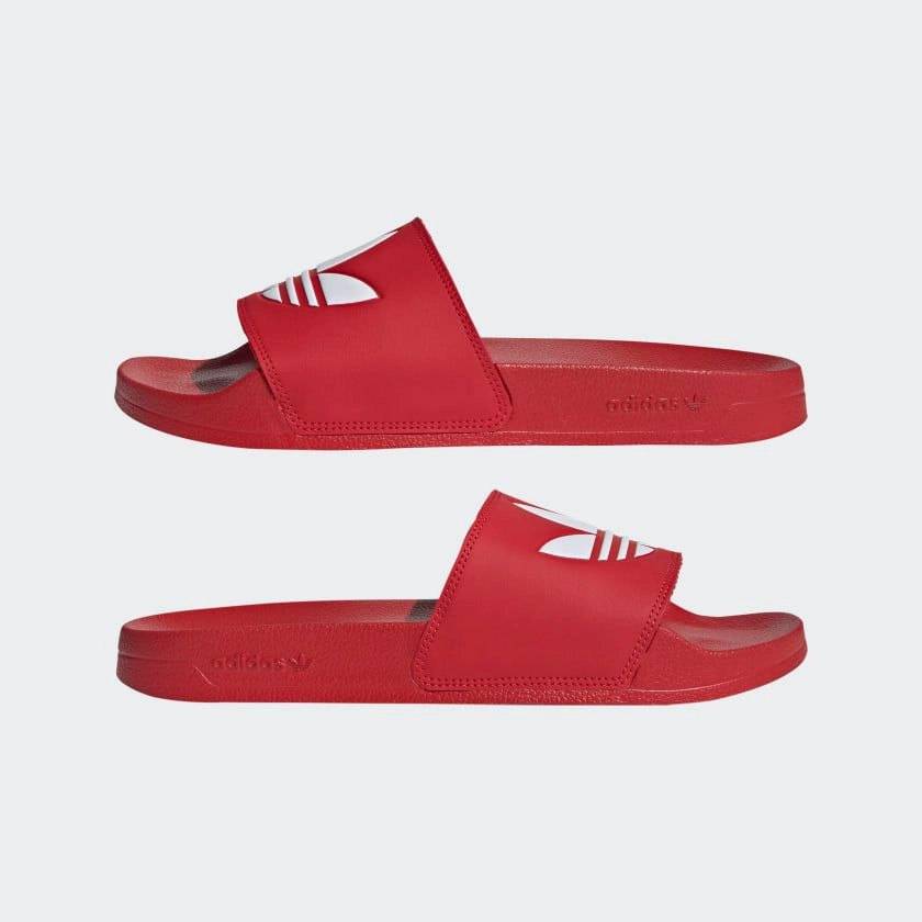 Slippers Girls Adidas Adilette Lite Slides - Scarlet Red / Cloud White