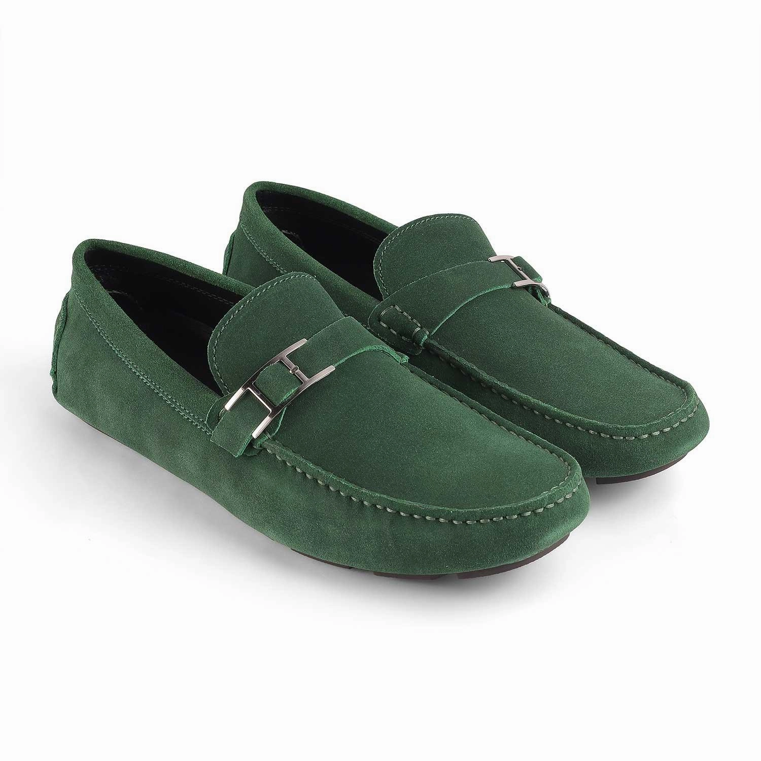 Randolph Loafers Tresmode Campin Green Men's Leather Driving Loafers