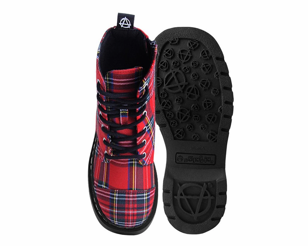 American Combat Boots Red Plaid 7-Eye Anarchic Boot
